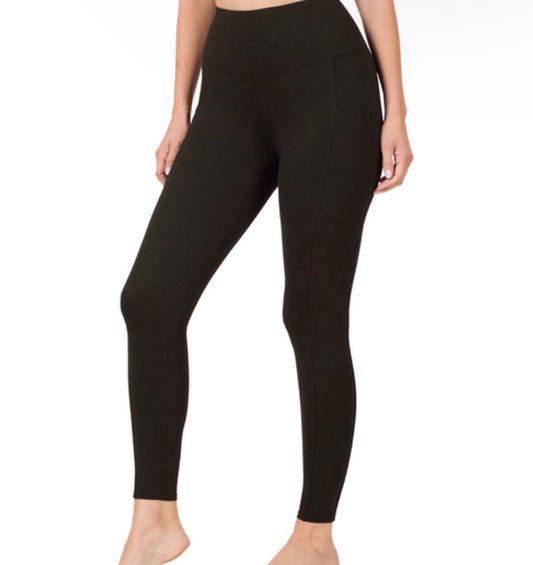 BUTTERY SOFT BASIC BLACK LEGGINGS