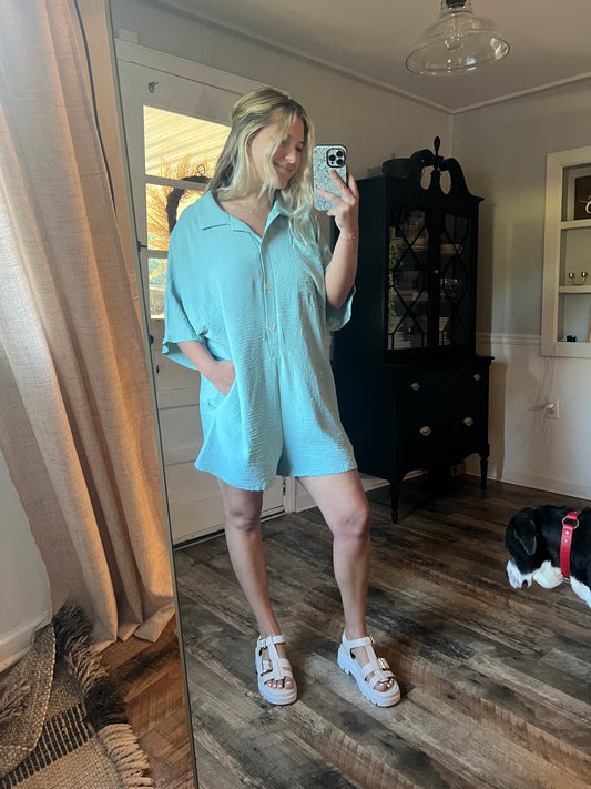 SEAFOAM GREEN ROMPER