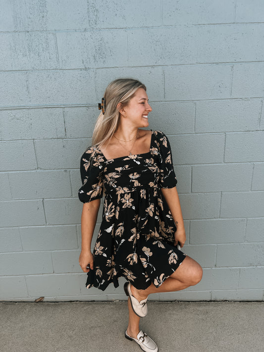 FALL FLORAL DRESS