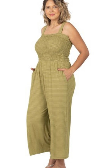 CURVY olive romper